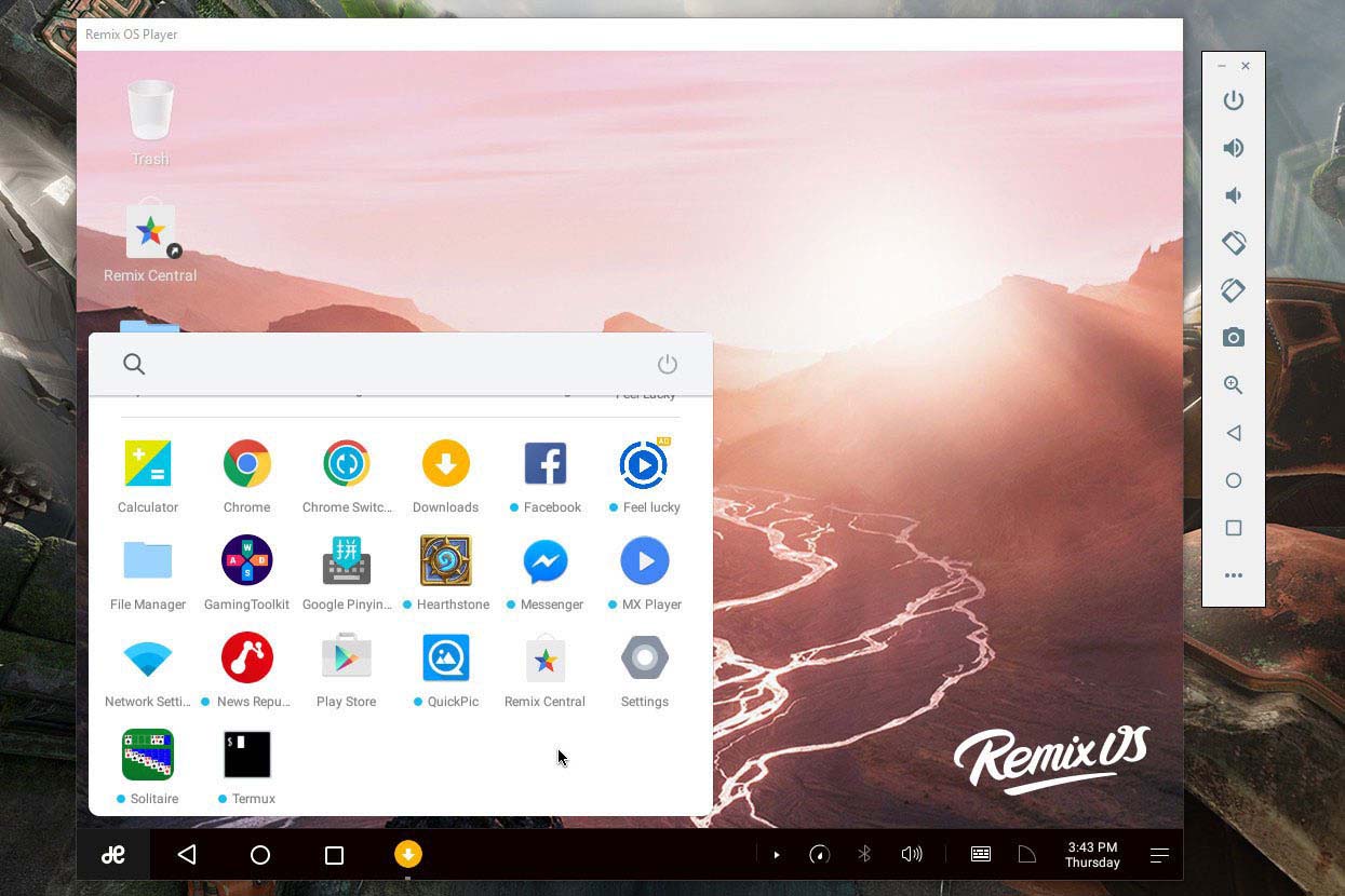 Phần mềm giả lập Android Remix OS Player